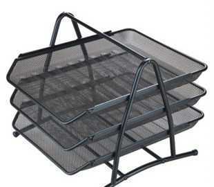 辦公用品鐵網(wǎng)三層文件籃 高效整理，提升辦公效率